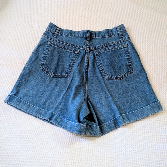 Vintage 80s 90s Blue Jean Shorts Women's Size 10 Waist Size 29 Mom Jean Denim - Picture 2 of 5